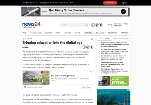 
                            9. Bringing education into the digital age | News24