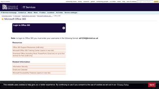 
                            13. Bristol University | IT Services | Microsoft Office 365 (including Office ...
