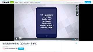 
                            9. Bristol's online Question Bank on Vimeo