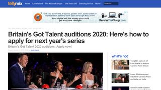 
                            5. Britain's Got Talent auditions 2019: Here's how to apply for next ...