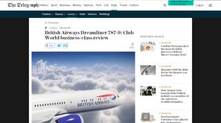 
                            13. British Airways Dreamliner 787-9: Club World business-class review