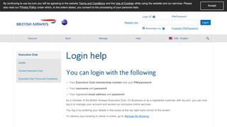 
                            7. British Airways - Login help