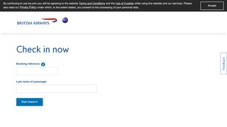 
                            4. British Airways - Online Check-in