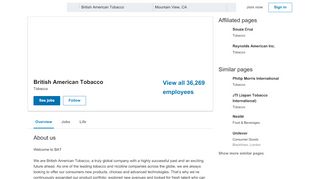 
                            12. British American Tobacco | LinkedIn