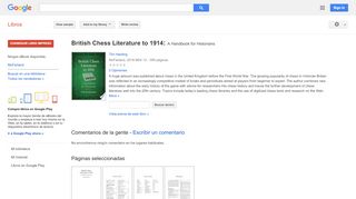 
                            13. British Chess Literature to 1914: A Handbook for Historians