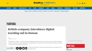 
                            13. British company introduces digital teaching aid in Bataan - SUNSTAR