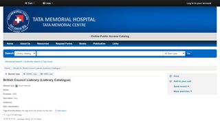 
                            6. British Council Liabrary (Liabrary Catalogue) - Digital Library Tata ...