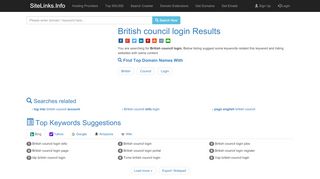 
                            13. British council login Results For Websites Listing - SiteLinks.Info