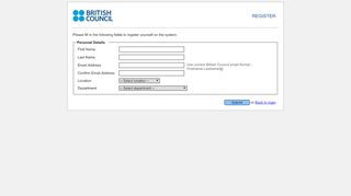 
                            2. British Council - Register