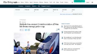 
                            9. British Gas owner Centrica takes £70m hit from energy price cap