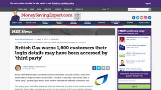 
                            6. British Gas warns 1,600 customers their login details may have been ...