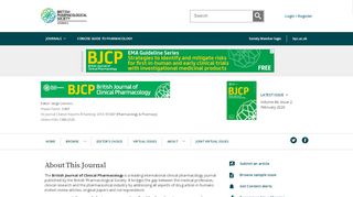 
                            7. British Journal of Clinical Pharmacology - BPS Publications - Wiley