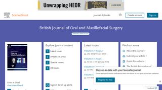 
                            6. British Journal of Oral and Maxillofacial Surgery | ScienceDirect.com