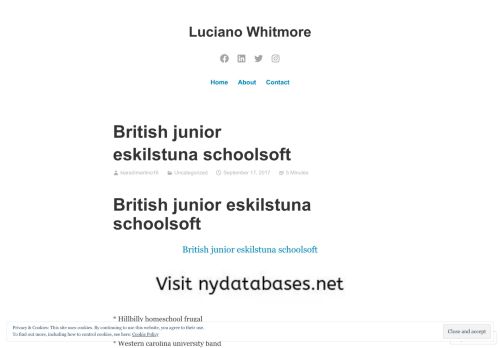 
                            10. British junior eskilstuna schoolsoft – Luciano Whitmore