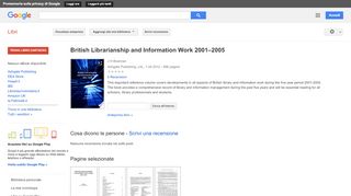 
                            12. British Librarianship and Information Work 2001–2005 - Risultati da Google Libri