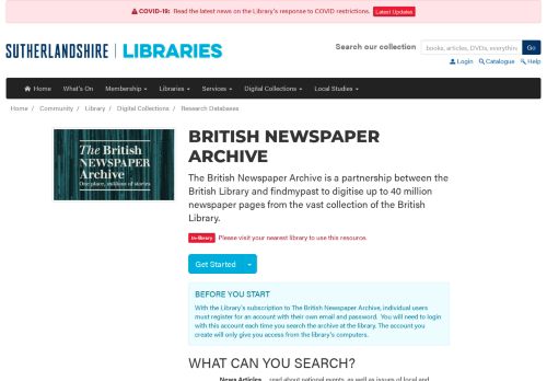 
                            9. British Newspaper Archive - Sutherland Shire Council Libraries