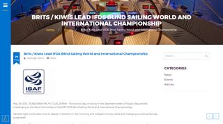 
                            10. Brits / Kiwis Lead IFDS Blind Sailing World and International ...