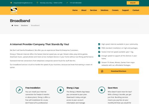
                            4. Broadband | Sheng Li Telecom India Pvt. Ltd.