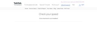 
                            12. Broadband speed checker - TalkTalk - My Account