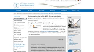 
                            13. Broadcasting fee - ARD, ZDF, Deutschlandradio | TU Bergakademie ...