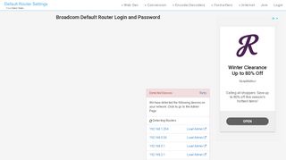 
                            1. Broadcom Default Router Login and Password - Clean CSS