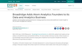 
                            9. Broadridge Adds Atom Analytics Founders to its Data and Analytics ...