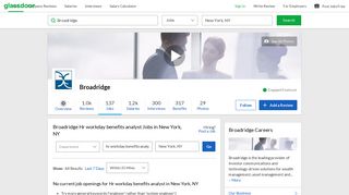 
                            7. Broadridge Hr workday benefits analyst Jobs in New York, NY ...