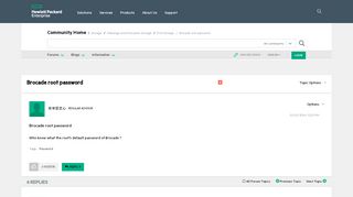 
                            5. Brocade root password - Hewlett Packard Enterprise Community