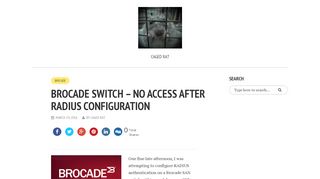 
                            12. Brocade Switch - No Access After RADIUS Configuration - CAGED RAT