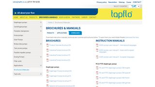 
                            6. Brochures & Manuals - Tapflo South Africa