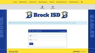 
                            7. Brock ISD - Site Administration Login