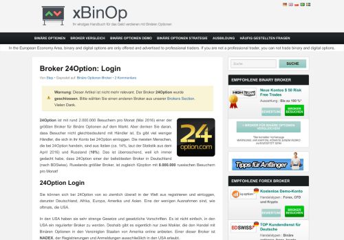 
                            8. Broker 24Option: Login | x Binäre optionen - Binary Options