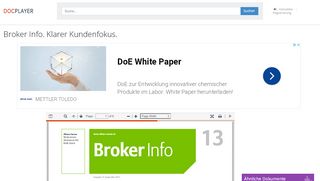 
                            12. Broker Info. Klarer Kundenfokus. - PDF - DocPlayer.org