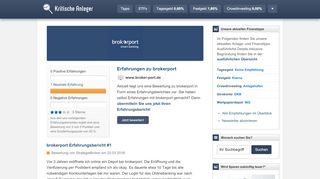 
                            10. brokerport Erfahrungen (1 Bericht) - Kritische Anleger