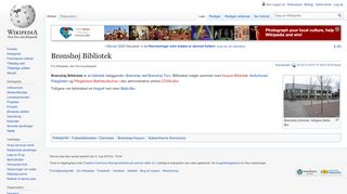 
                            11. Brønshøj Bibliotek - Wikipedia, den frie encyklopædi