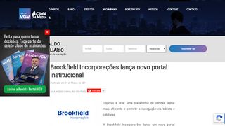 
                            7. Brookfield Incorporações lança novo portal institucional | Portal VGV