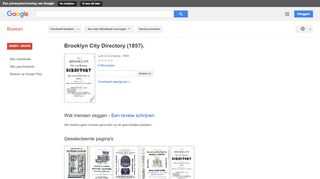 
                            7. Brooklyn City Directory (1857). - Resultaten voor Zoeken naar boeken met Google