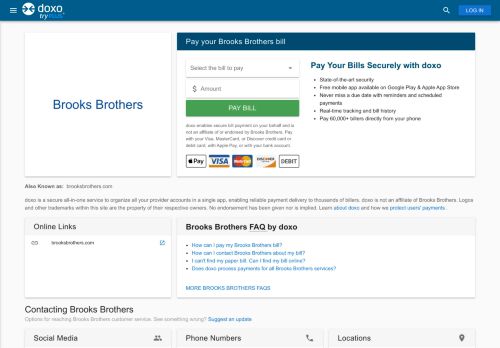 
                            11. Brooks Brothers: Login, Bill Pay, Customer Service and Care Sign-In