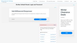 
                            9. Brother Default Router Login and Password - Clean CSS