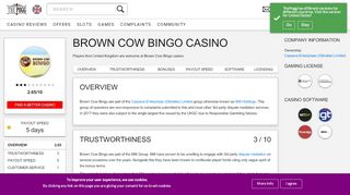 
                            6. Brown Cow Bingo Casino Review - Not Recommended | The Pogg