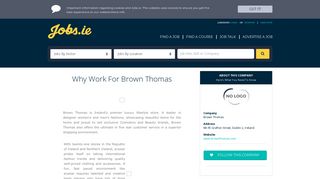 
                            6. Brown Thomas Careers, Brown Thomas Jobs in Ireland jobs.ie