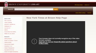 
                            8. Brown University Library | New York Times Help Page