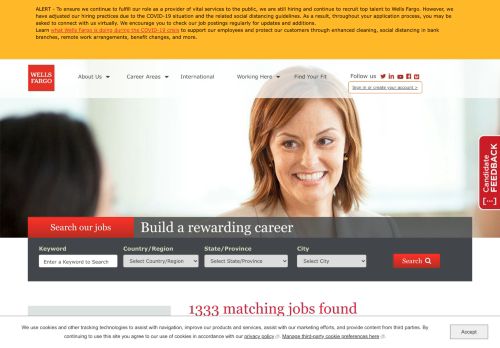 
                            12. Browse all jobs - Search our Job Opportunities at Wells Fargo