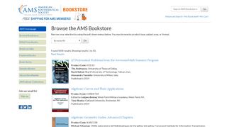 
                            2. Browse - AMS Bookstore - American Mathematical Society