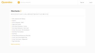 
                            11. Browse Quandoo Merchants Sitemap - E - Quandoo Singapore