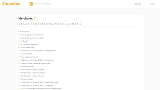 
                            7. Browse Quandoo Merchants Sitemap - Y - Quandoo Singapore