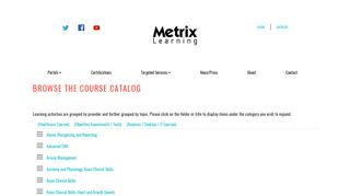 
                            10. Browse the Course Catalog - Metrix Learning -
