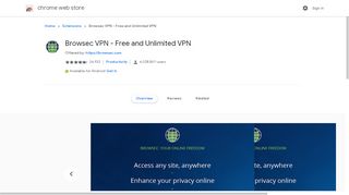 
                            4. Browsec VPN - Free and Unlimited VPN - Google Chrome