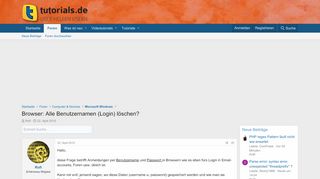 
                            2. Browser: Alle Benutzernamen (Login) löschen? | tutorials.de