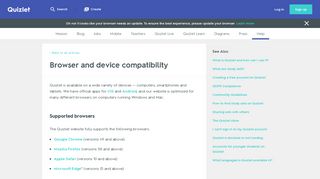 
                            6. Browser and device compatibility | Quizlet